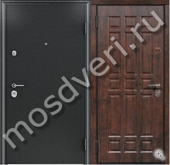 Утеплённая порошковая дверь для квартиры с фрезеровкой МДФ внутри - купить от производителя Мосдвери Утеплённая порошковая дверь для квартиры с фрезеровкой МДФ внутри