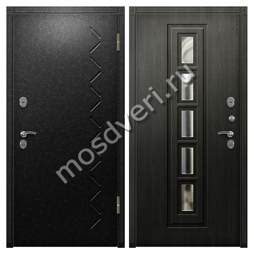Квартирная дверь Крокодил черного цвета - купить от производителя Мосдвери Квартирная дверь Крокодил черного цвета