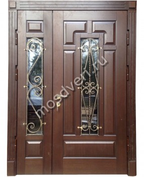 Двухстворчатая дверь с терморазрывом с ковкой TD-97 - купить от производителя Мосдвери Двухстворчатая дверь с терморазрывом с ковкой TD-97