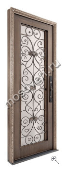Дверь с терморазрывом в коттедж МДФ стекло и ковка - купить от производителя Мосдвери Дверь с терморазрывом в коттедж МДФ стекло и ковка