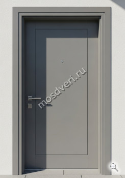 Широкая входная дверь металлическая серая - купить от производителя Мосдвери Широкая входная дверь металлическая серая